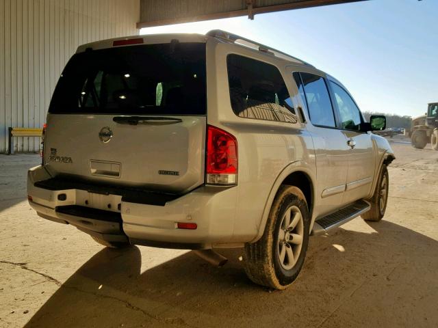 5N1BA0ND4EN606957 - 2014 NISSAN ARMADA SV SILVER photo 4