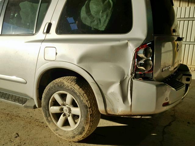 5N1BA0ND4EN606957 - 2014 NISSAN ARMADA SV SILVER photo 9