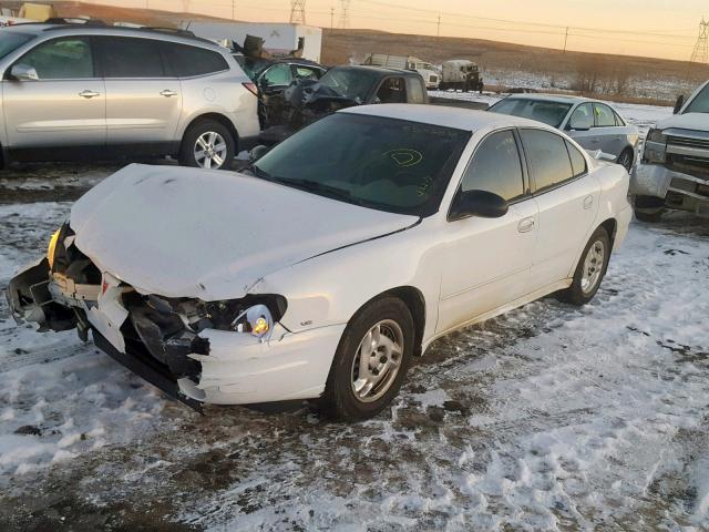 1G2NE52E05M144245 - 2005 PONTIAC GRAND AM S WHITE photo 2