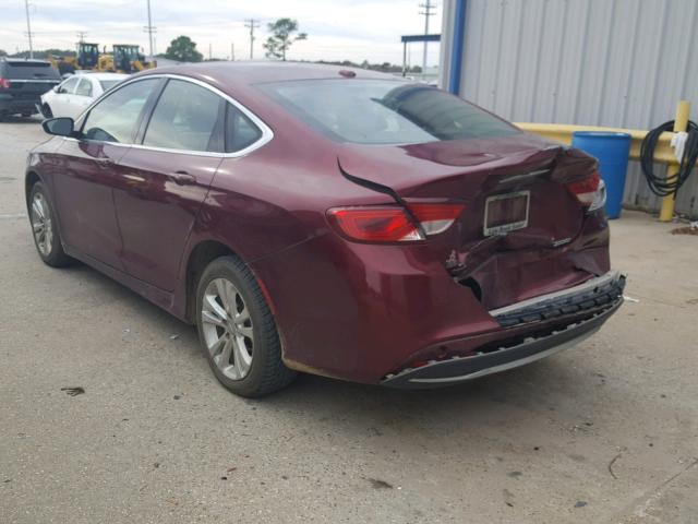 1C3CCCAB4FN639536 - 2015 CHRYSLER 200 LIMITE RED photo 3