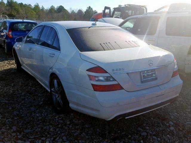 WDDNG71X49A259853 - 2009 MERCEDES-BENZ S 550 WHITE photo 3