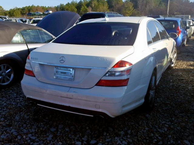 WDDNG71X49A259853 - 2009 MERCEDES-BENZ S 550 WHITE photo 4