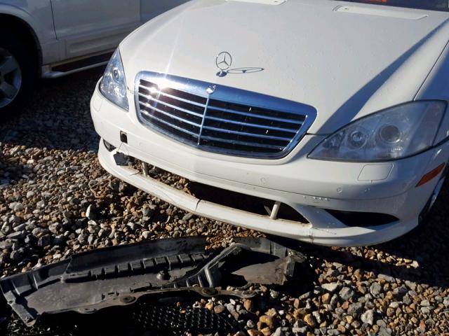 WDDNG71X49A259853 - 2009 MERCEDES-BENZ S 550 WHITE photo 9