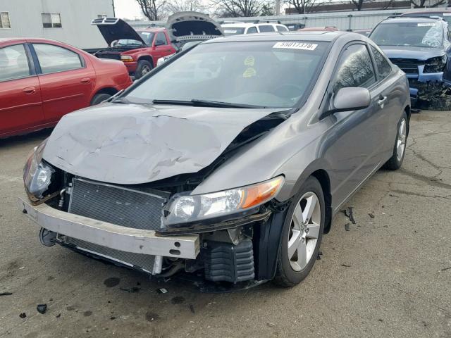 2HGFG12948H543819 - 2008 HONDA CIVIC EXL GRAY photo 2