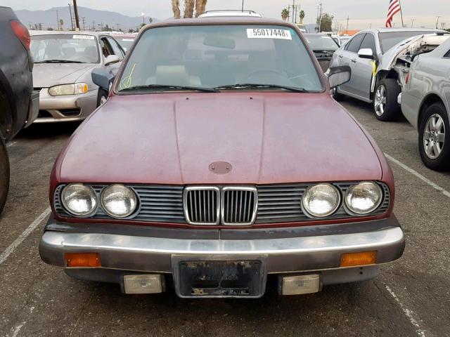 WBAAB6400H1686832 - 1987 BMW 325 E AUTO BURGUNDY photo 9