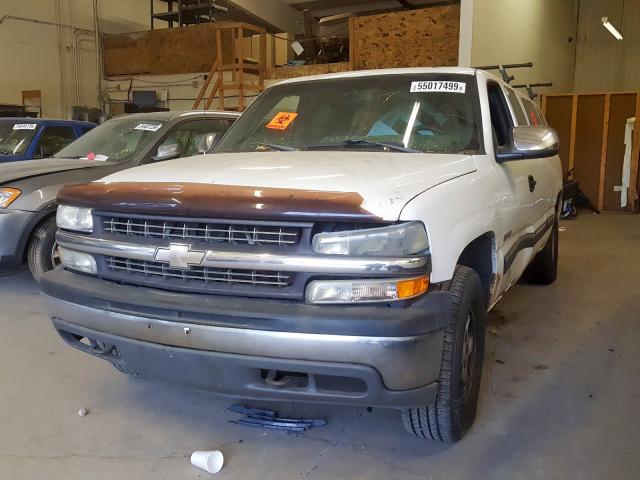 2GCEK19T221346691 - 2002 CHEVROLET SILVERADO WHITE photo 2