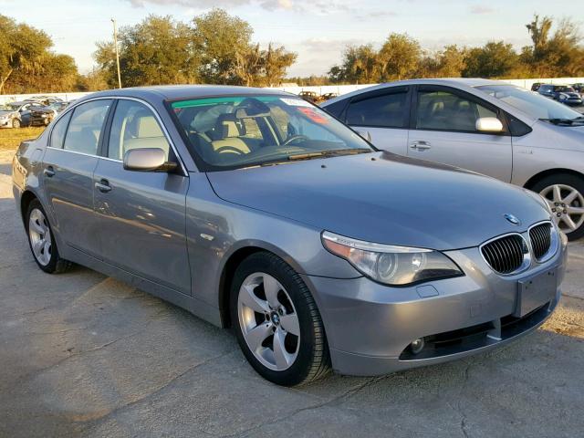 WBANE73507CM49188 - 2007 BMW 530 I GRAY photo 1