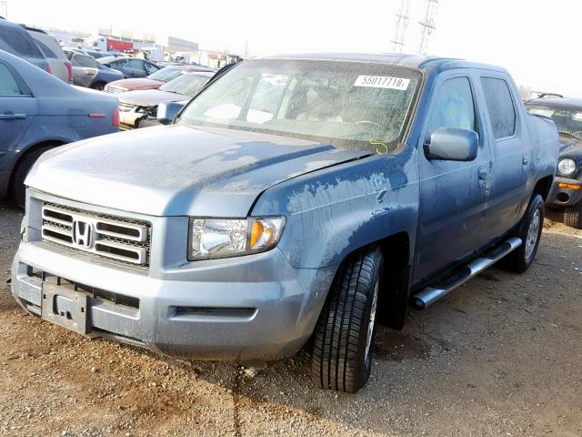 2HJYK16518H503447 - 2008 HONDA RIDGELINE BLUE photo 2