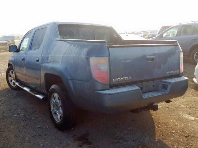 2HJYK16518H503447 - 2008 HONDA RIDGELINE BLUE photo 3