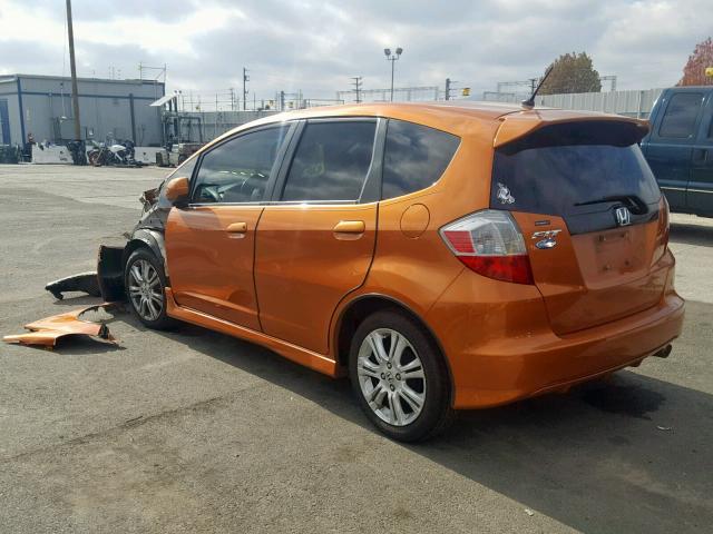 JHMGE8H52BC004663 - 2011 HONDA FIT SPORT ORANGE photo 3