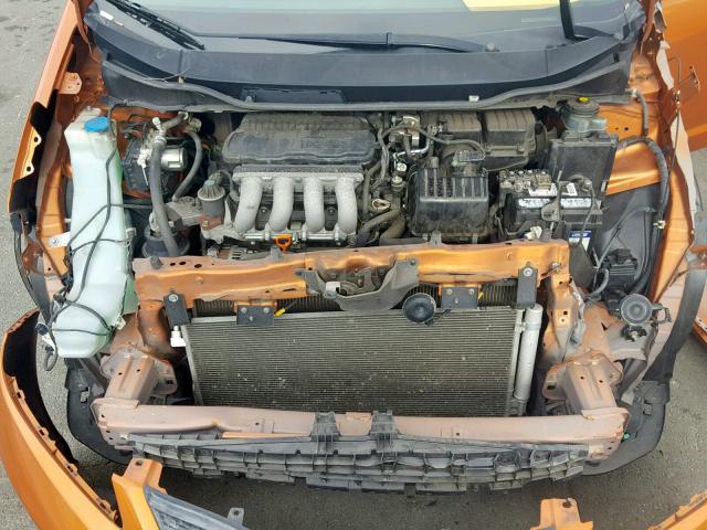 JHMGE8H52BC004663 - 2011 HONDA FIT SPORT ORANGE photo 7