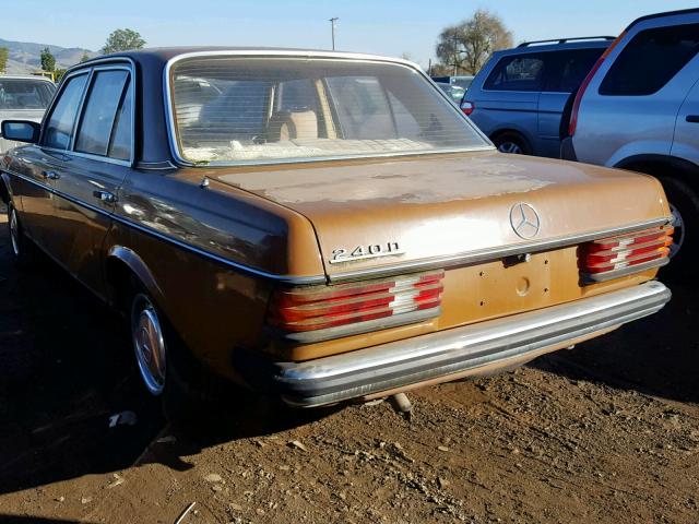 WDB12312204375 - 1980 MERCEDES-BENZ 240D TAN photo 3