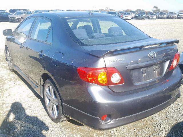 1NXBE40E59Z004656 - 2009 TOYOTA COROLLA XR 石墨色 照片 3