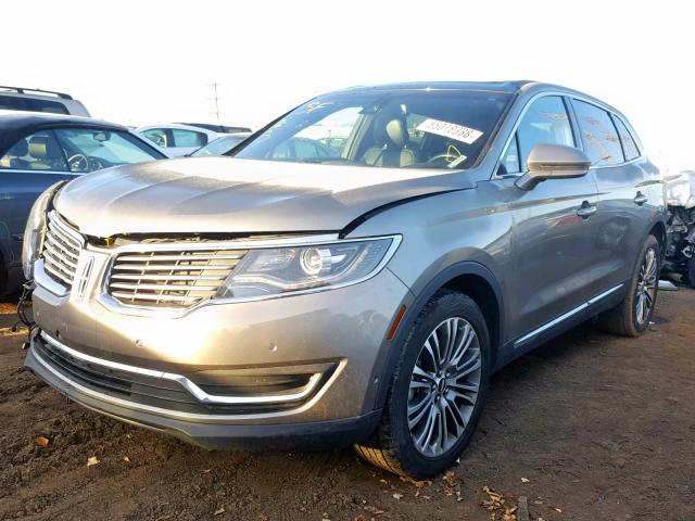 2LMTJ6LR4GBL50649 - 2016 LINCOLN MKX RESERV BROWN photo 2