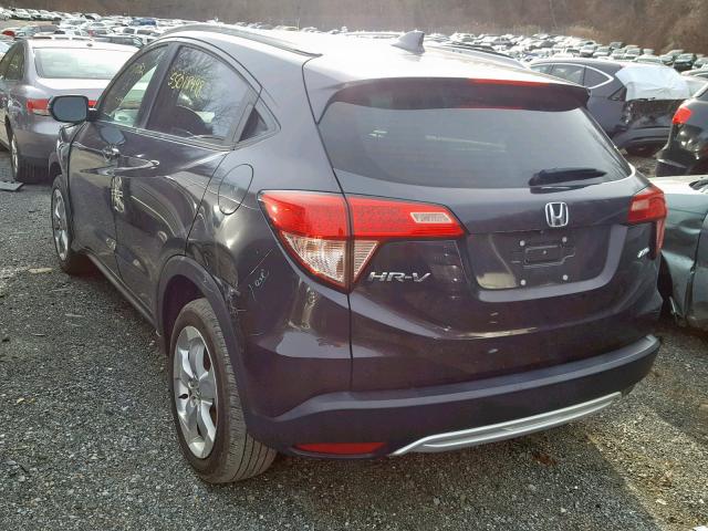 3CZRU6H77GM709865 - 2016 HONDA HR-V EXL CHARCOAL photo 3