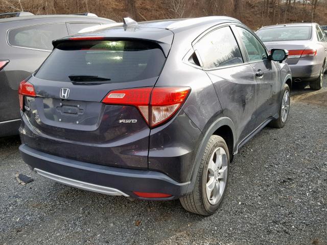 3CZRU6H77GM709865 - 2016 HONDA HR-V EXL CHARCOAL photo 4