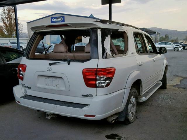 5TDZT38A11S042558 - 2001 TOYOTA SEQUOIA LI WHITE photo 4