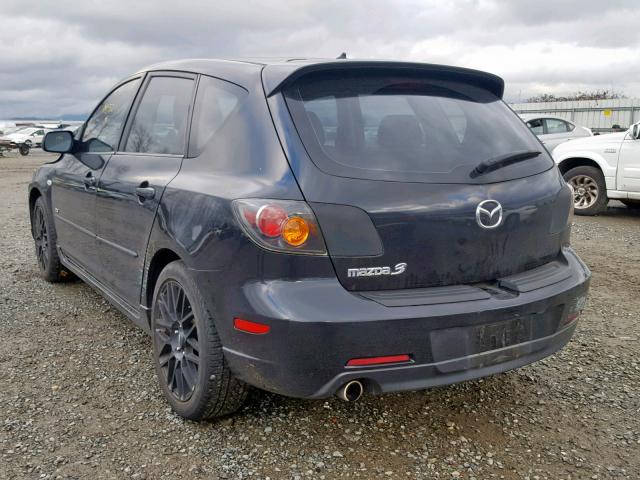 JM1BK143861531446 - 2006 MAZDA 3 HATCHBAC BLACK photo 3