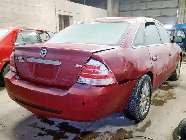 1MEHM43126G605705 - 2006 MERCURY MONTEGO PR RED photo 4