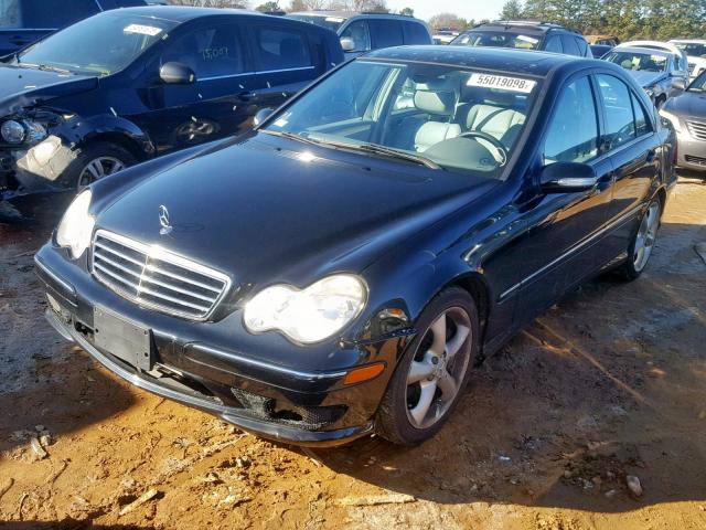 WDBRF52H96E022725 - 2006 MERCEDES-BENZ C GENERATI BLACK photo 2