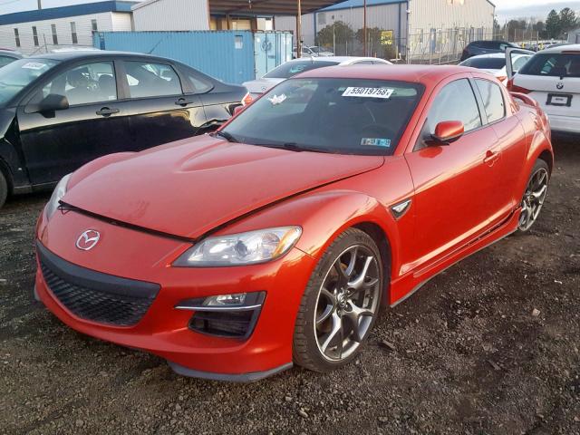 JM1FE1T47B0405520 - 2011 MAZDA RX8 RED photo 2