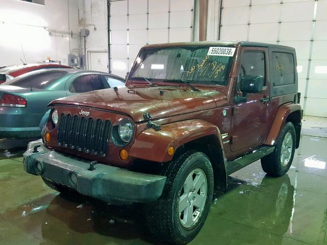 1J4FA54197L126948 - 2007 JEEP WRANGLER S MAROON photo 2