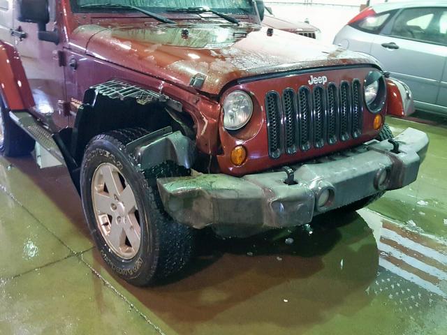 1J4FA54197L126948 - 2007 JEEP WRANGLER S MAROON photo 9