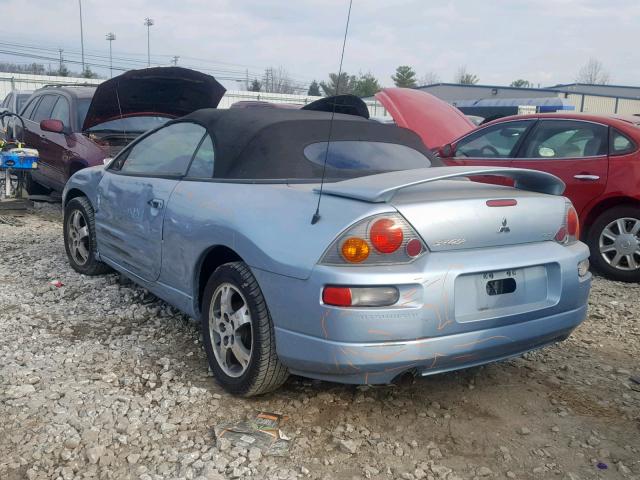 4A3AE45G04E052219 - 2004 MITSUBISHI ECLIPSE SP BLUE photo 3