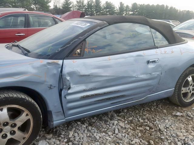 4A3AE45G04E052219 - 2004 MITSUBISHI ECLIPSE SP BLUE photo 9