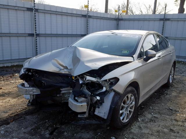 3FA6P0G73HR227015 - 2017 FORD FUSION S TAN photo 2