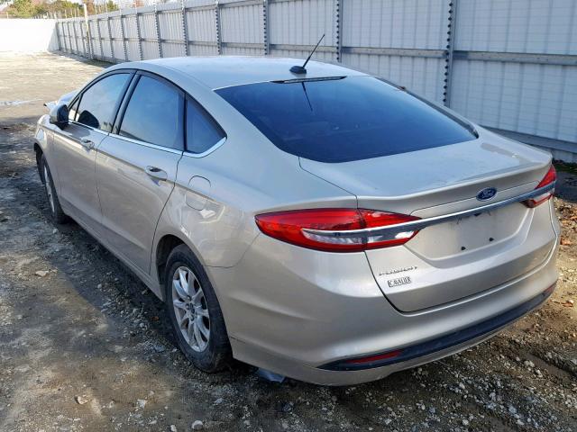 3FA6P0G73HR227015 - 2017 FORD FUSION S TAN photo 3