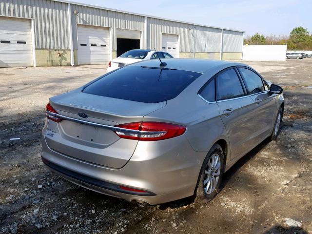 3FA6P0G73HR227015 - 2017 FORD FUSION S TAN photo 4