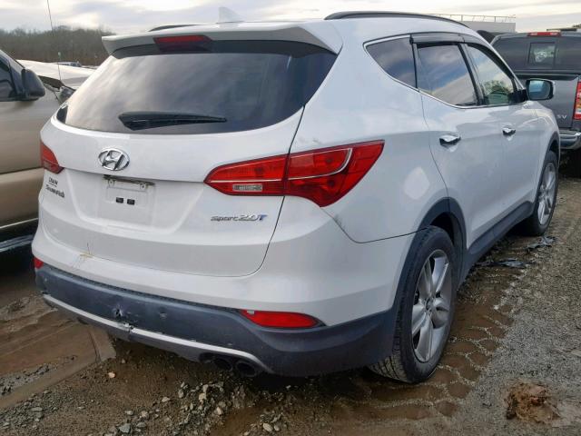 5XYZU3LA4DG006675 - 2013 HYUNDAI SANTA FE S WHITE photo 4