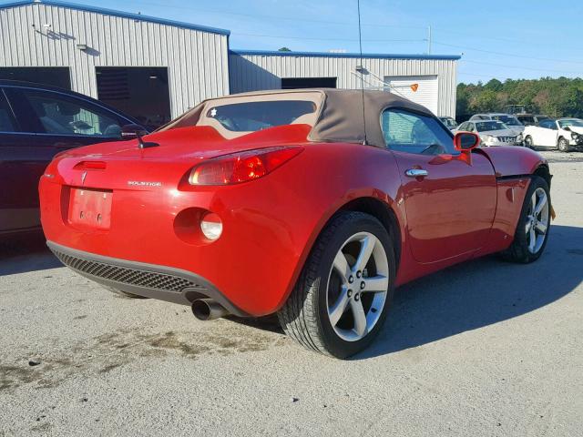 1G2MB35B57Y106953 - 2007 PONTIAC SOLSTICE RED photo 4