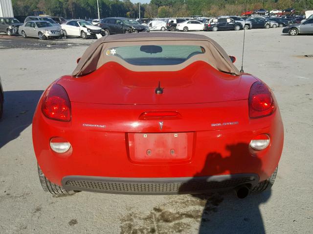 1G2MB35B57Y106953 - 2007 PONTIAC SOLSTICE RED photo 6