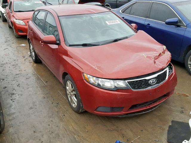 KNAFU5A23B5325885 - 2011 KIA FORTE EX RED photo 1