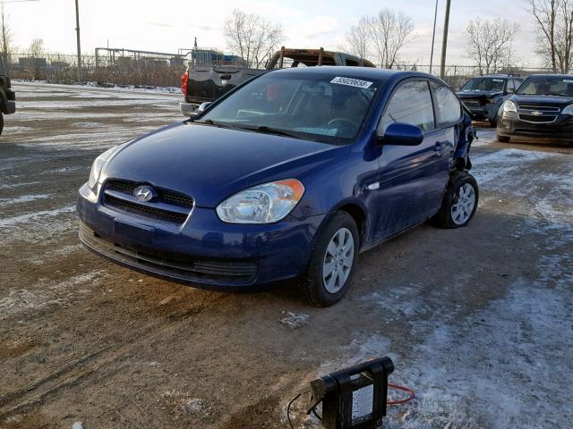 KMHCN3BC2AU185357 - 2010 HYUNDAI ACCENT SE BLUE photo 2