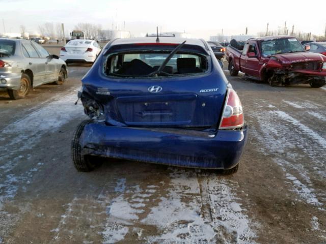 KMHCN3BC2AU185357 - 2010 HYUNDAI ACCENT SE BLUE photo 9