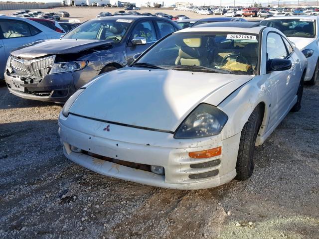 4A3AC54H51E147442 - 2001 MITSUBISHI ECLIPSE GT WHITE photo 2