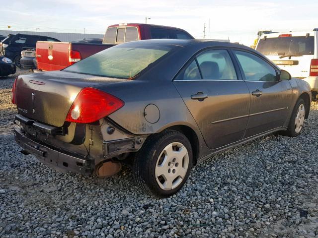 1G2ZF58B474214747 - 2007 PONTIAC G6 VALUE L GRAY photo 4