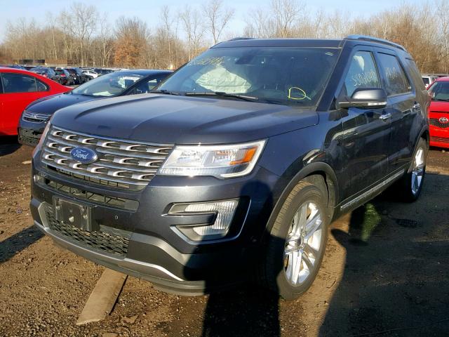 1FM5K8FH5HGC36296 - 2017 FORD EXPLORER L SILVER photo 2