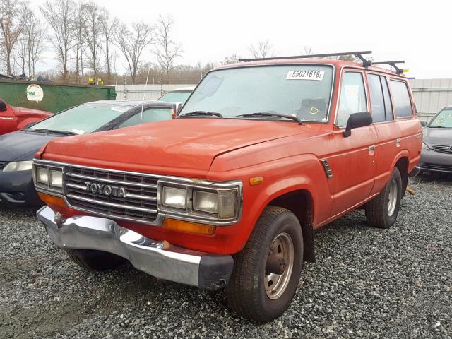 JT3FJ62G5J0079191 - 1988 TOYOTA LAND CRUIS RED photo 2