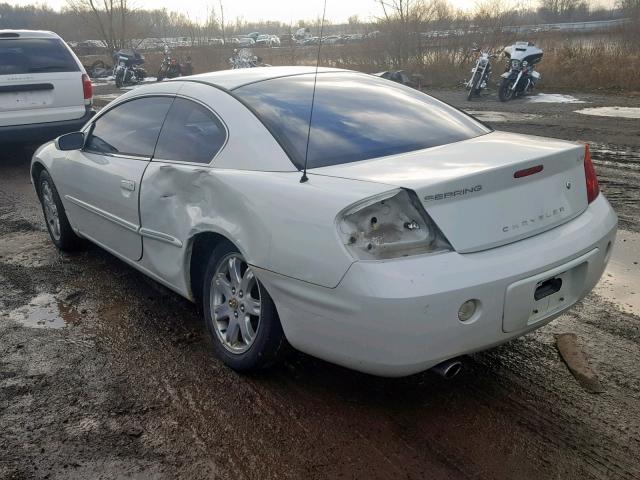 4C3AG52HX2E087818 - 2002 CHRYSLER SEBRING LX WHITE photo 3