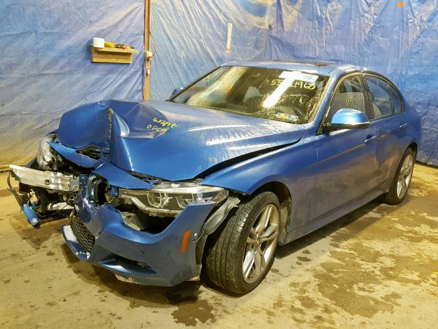 WBA8D9C57JA614247 - 2018 BMW 330 XI BLUE photo 2