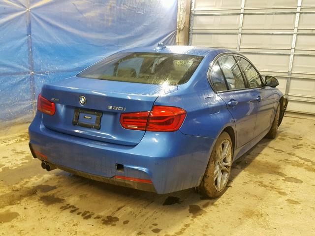 WBA8D9C57JA614247 - 2018 BMW 330 XI BLUE photo 4