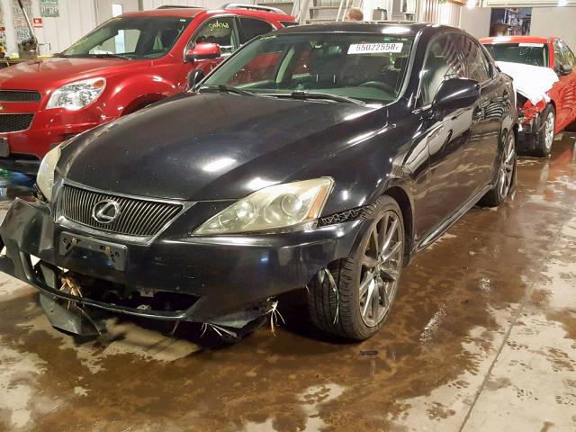 JTHBK262065011761 - 2006 LEXUS IS 250 BLACK photo 2