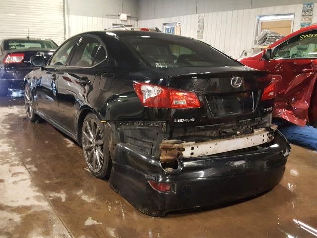 JTHBK262065011761 - 2006 LEXUS IS 250 BLACK photo 3