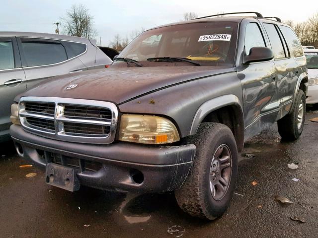 1D4HS48N53F576479 - 2003 DODGE DURANGO SL CHARCOAL photo 2