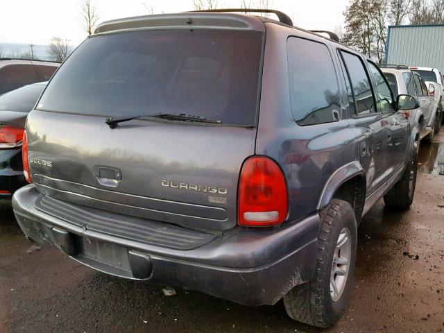 1D4HS48N53F576479 - 2003 DODGE DURANGO SL CHARCOAL photo 4