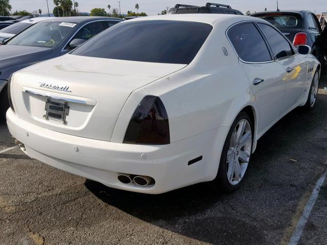 ZAMCE39A360023594 - 2006 MASERATI QUATTROPOR WHITE photo 4